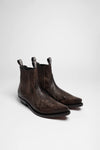 MB2500 Men's Western Ankle Boots Marron - Python Skin Thumbnail