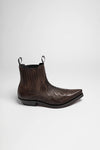 MB2500 Men's Western Ankle Boots Marron - Python Skin Thumbnail