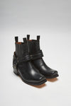 BLUES LOW Black biker ankle boots Thumbnail