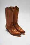 CARLOS Brown Western Boots - Cognac Thumbnail