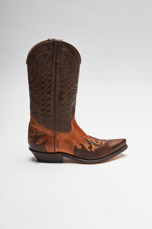 Seitenansicht FB Fashion Boots CARLOS Brown Western Boots - Cognac Marron