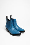 2487 MARILY Ladies Western Ankle Boots Blue Thumbnail