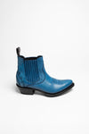 2487 MARILY Ladies Western Ankle Boots Blue Thumbnail