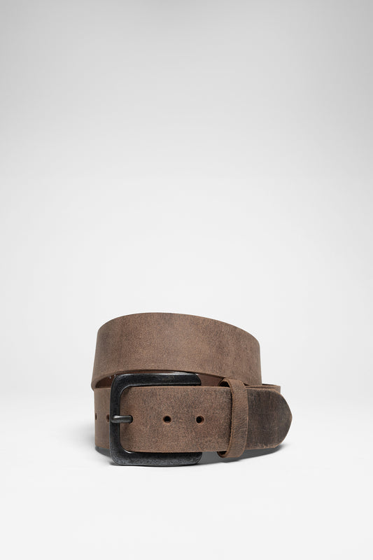 V4592 Leather Belt Dark Brown