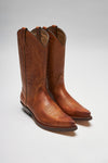 ARLO Brown Western Boots - Cognac Thumbnail