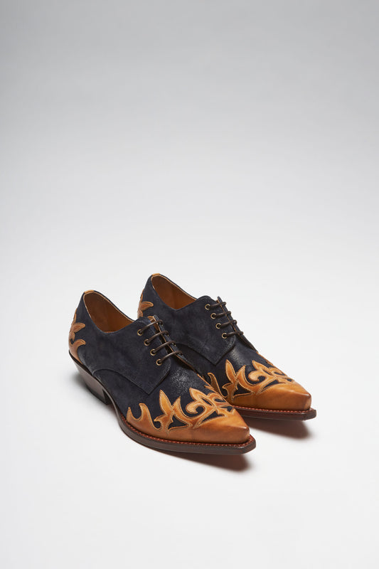 FB Fashion Boots ELOY Beige Blue Western Shoe