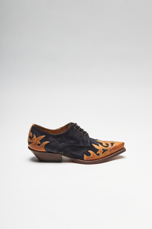 Seitenansicht FB Fashion Boots ELOY Beige Blue Western Shoe