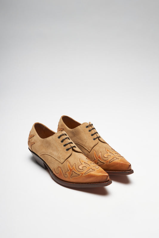 ELOY Beige Western Shoe