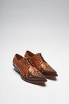 ELOY Brown Western Shoe - Cognac Marron Thumbnail