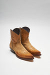 EMILIO Beige Western Ankle Boots - Cuero Beig Thumbnail