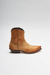 EMILIO Beige Western Ankle Boots - Cuero Beig Thumbnail