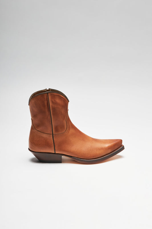 Seitenansicht FB Fashion Boots REY Brown Western Ankle Boots - Cognac