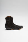 REY Black Western Ankle Boots - Serraje Negro Thumbnail
