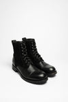 12858 LIGHTING Men's Black Leather Ankle Boots Thumbnail