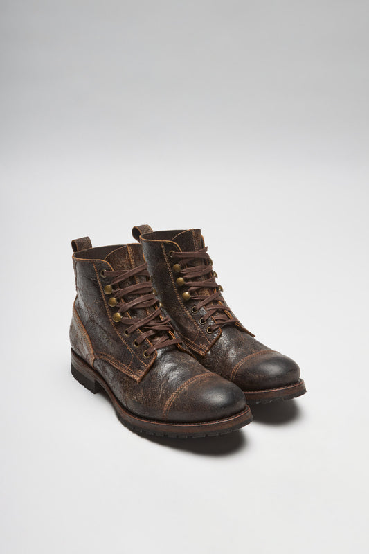 EAGLE Men's Brown Lace-Up Boots