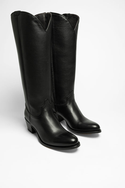 17384 DEBORA-NL Women's Black Leather Boots