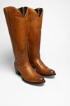 17384 DEBORA-NL Ladies Leather Boots Brown Thumbnail