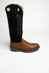 17617 LAZO Herren Braun Buckaroo Stiefel Braun Schwarz Thumbnail