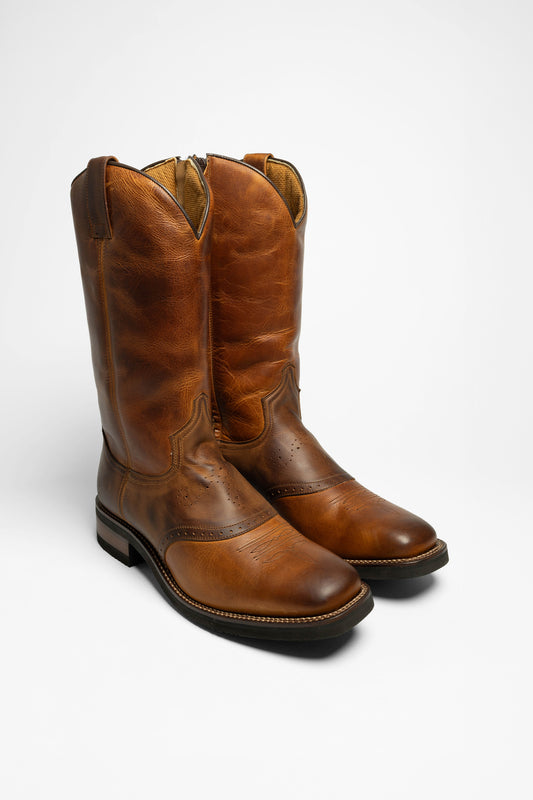 17697T RETRO Men's Brown Western Riding Boots - Thinsulate Insulation