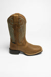 ROUND UP WIDE SQUARE TOE H2O Women's Brown Western Riding Boots - Waterproof Thumbnail