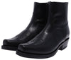 7826 58 MICK Men's Leather Ankle Boots Black Thumbnail