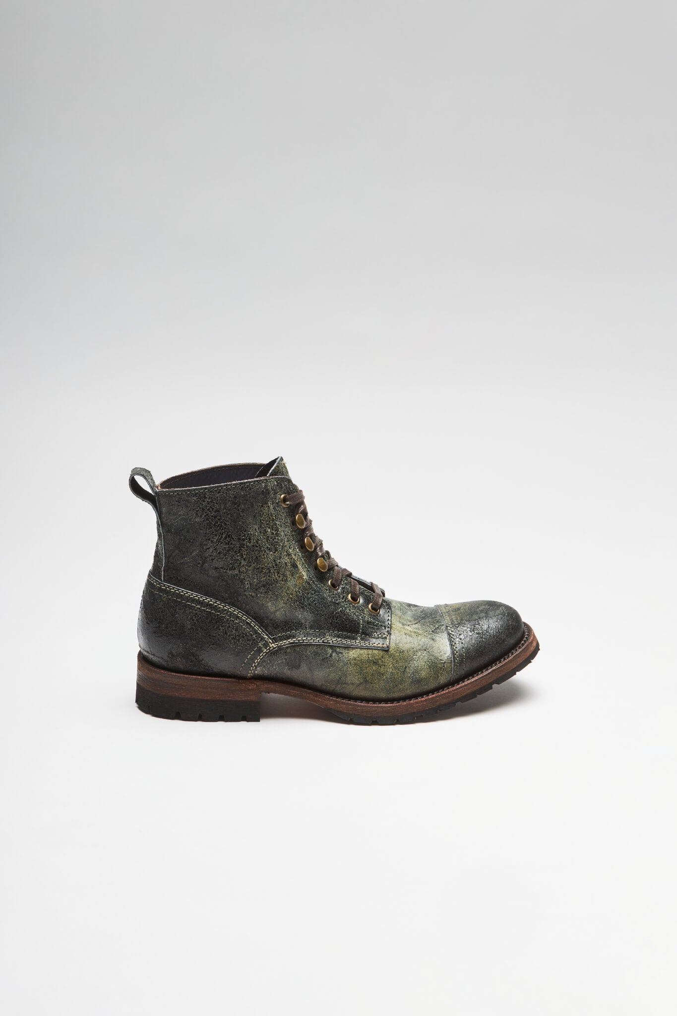 Mens grey leather boots hotsell