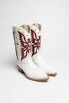 5514 ROSMY Ladies Western Boots White Red Thumbnail