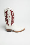 5514 ROSMY Ladies Western Boots White Red Thumbnail