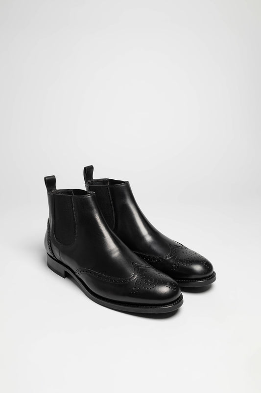 17706 TOM CUNA Men's Chelsea Boot Black