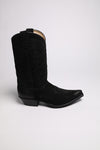 BU1006 MB FIVE Suede Black Western Boots - Rubber Sole Thumbnail