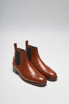 DANIELE Herren Cognac Chelsea Boots - Budapester Thumbnail