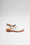 AMIE Women's White Leather Sandals Thumbnail
