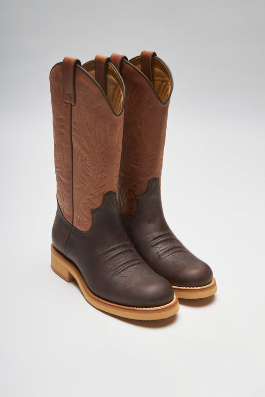 CATTLE-C Men's Western Riding Boots Brown