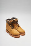 MOUNTAIN PEAK FUR Beige lace-up boots - lambskin lining Thumbnail