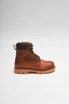 MOUNTAIN PEAK FUR Brown lace-up boots - lambskin lining Thumbnail