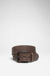 V4591-690 Dark brown leather belt Thumbnail