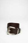 V5992-690 Ladies Dark Brown Western Belt Thumbnail