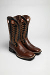 SIDEPASS Men's Western Riding Boots Brown Thumbnail