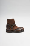 TAURO LOW GOMA Brown biker ankle boots - rubber sole Thumbnail