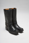 BLUES HIGH GOMA Black Biker Boots - Rubber Sole Thumbnail