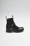 BLUES LOW LOREN Black Biker Boots - Rubber Sole Thumbnail