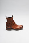 BLUES LOW GOMA Brown Biker Ankle Boots - Rubber Sole Thumbnail