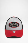 TRUCKER BOSTON Unisex Grau Schwarz Rot Thumbnail