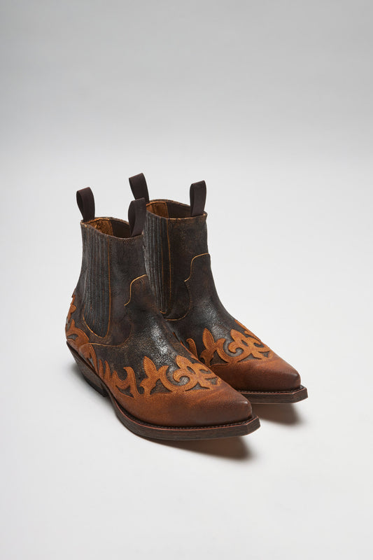 DANI brown western ankle boots