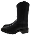 18011 RETRO Men's Western Riding Boots Black - Zipper Thumbnail