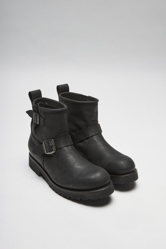 ROADTRIP LOW Black engineer ankle boots