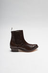 PACITO Brown Western Ankle Boots - Piton Marron Thumbnail