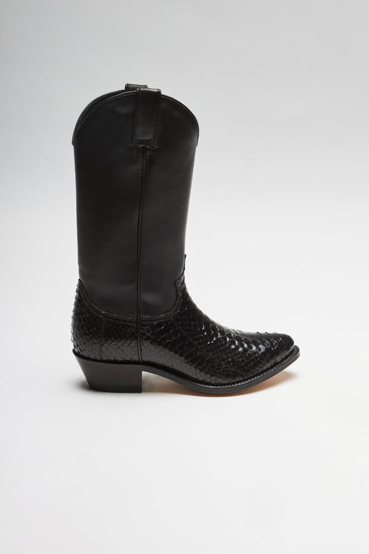 Seitenansicht FB Fashion Boots PACO Men's Black Western Boots - Python