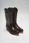 PACO PITON Men's Brown Western Boots - Python Thumbnail