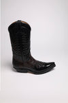 CARLOS Men's Western Boots Black Brown - Strauss Thumbnail